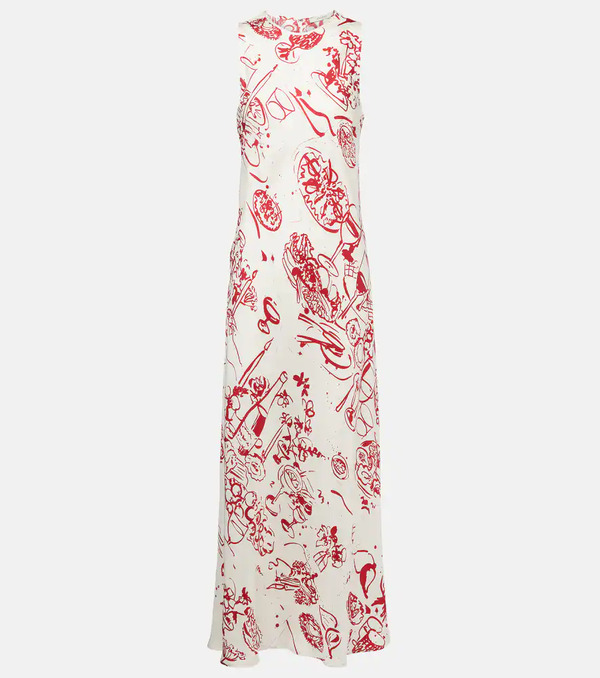  Asceno Asceno Printed Silk Maxi Dress 