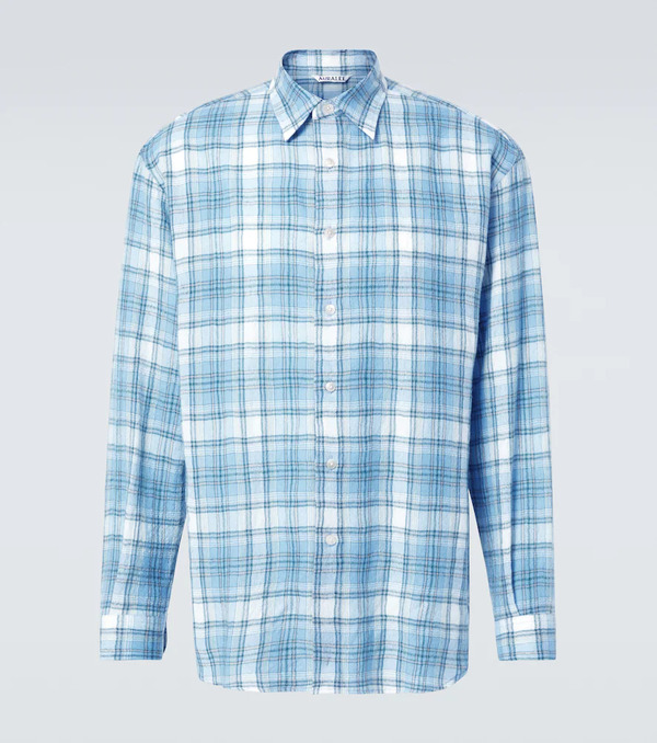  Auralee Auralee Airy Checked Wool Shirt 