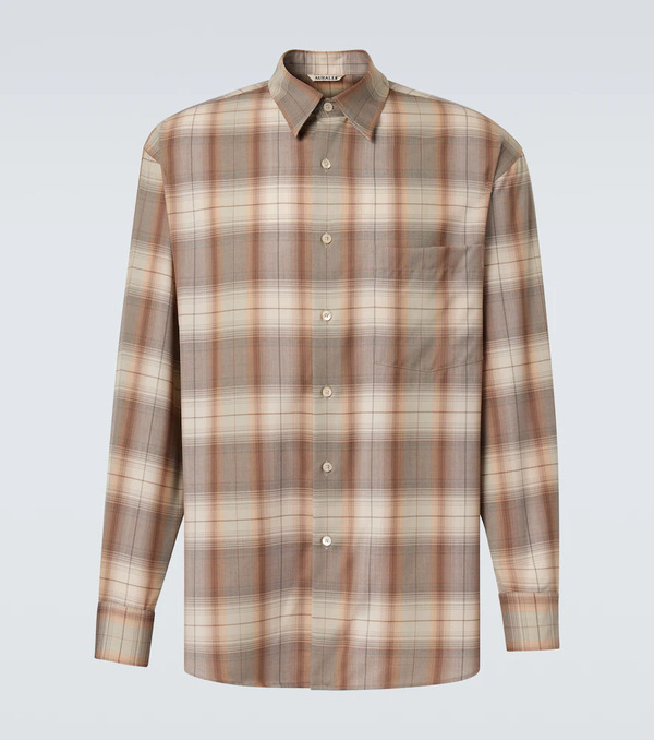  Auralee Auralee Checked Wool Shirt 