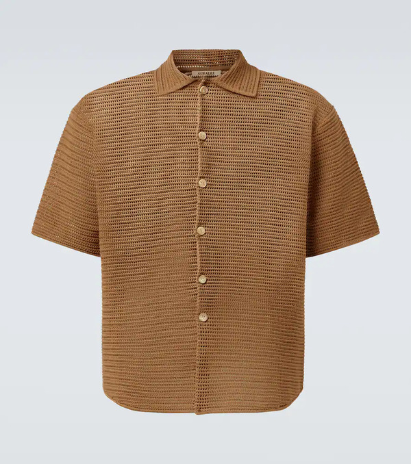  Auralee Auralee Knitted Cotton Mesh Shirt 