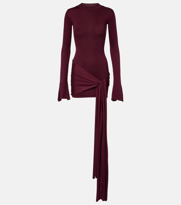  Aya Muse Aya Muse Draped Silk-blend Jersey Minidress 