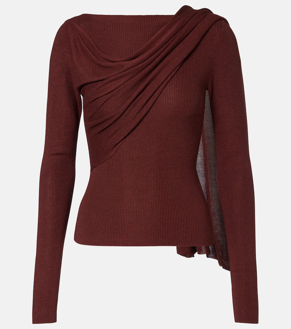  Aya Muse Aya Muse Draped Silk-blend Top 