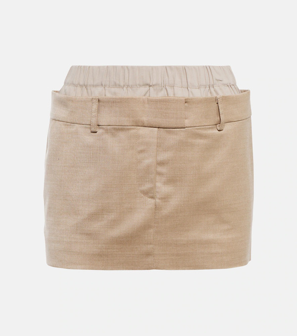  Aya Muse Aya Muse Layered Wool-blend Miniskirt 