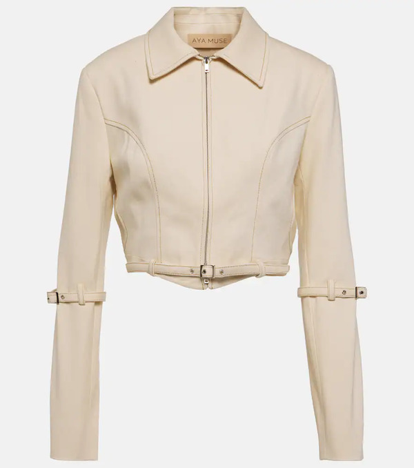 Aya Muse Aya Muse Tuxis Cropped Denim Jacket 