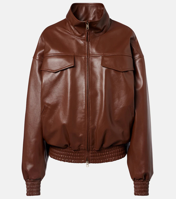  Balenciaga Balenciaga Cropped Oversized Leather Jacket 