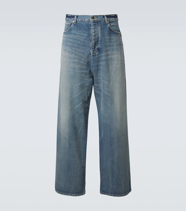  Balenciaga Balenciaga Distressed Wide-leg Jeans 