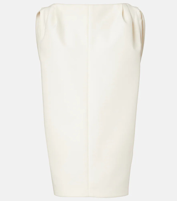  Balenciaga Balenciaga Draped Wool And Silk Minidress 