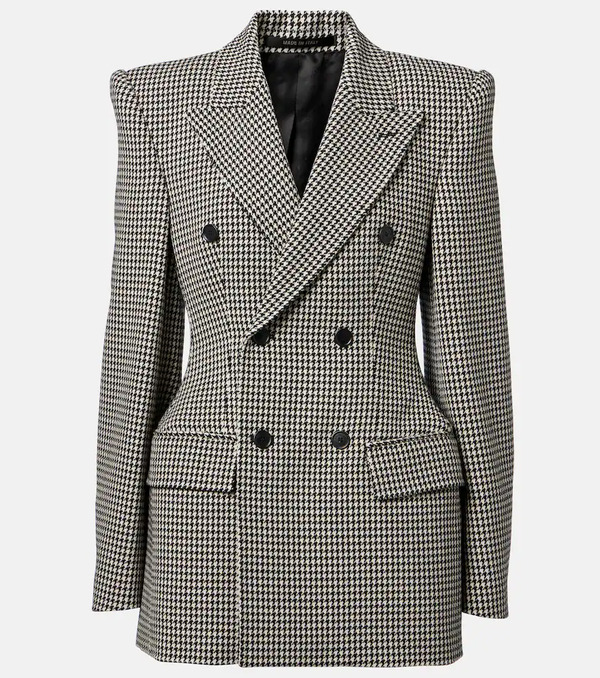  Balenciaga Balenciaga Houndstooth Wool Blazer 