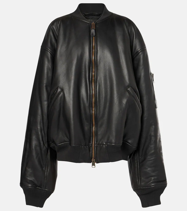  Balenciaga Balenciaga Leather Bomber Jacket 
