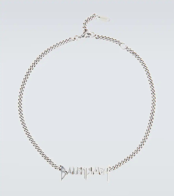  Balenciaga Balenciaga Logo Necklace 