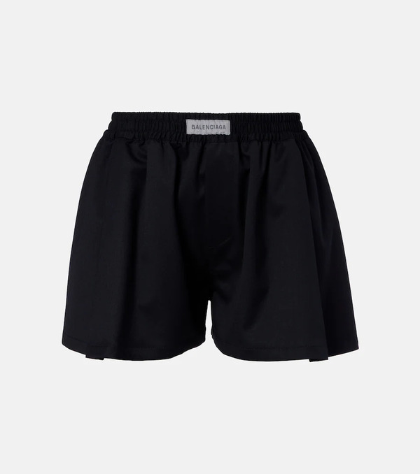  Balenciaga Balenciaga Logo Wool-blend Shorts 
