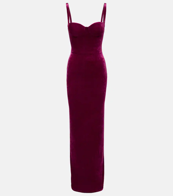  Balenciaga Balenciaga Open-back Velvet Gown 