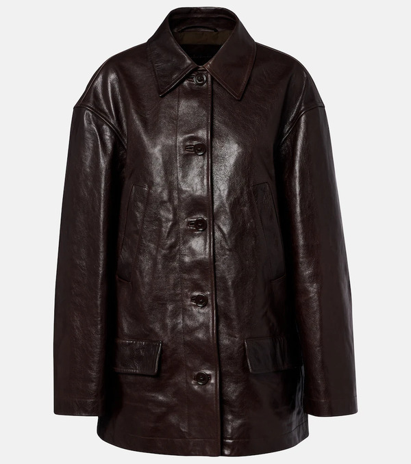  Balenciaga Balenciaga Oversized Leather Car Coat 