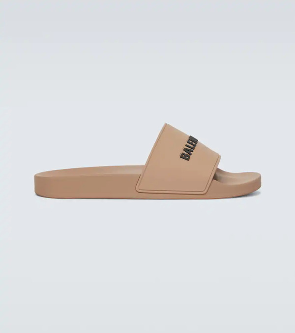 Balenciaga Balenciaga Pool Logo Rubber Slides 