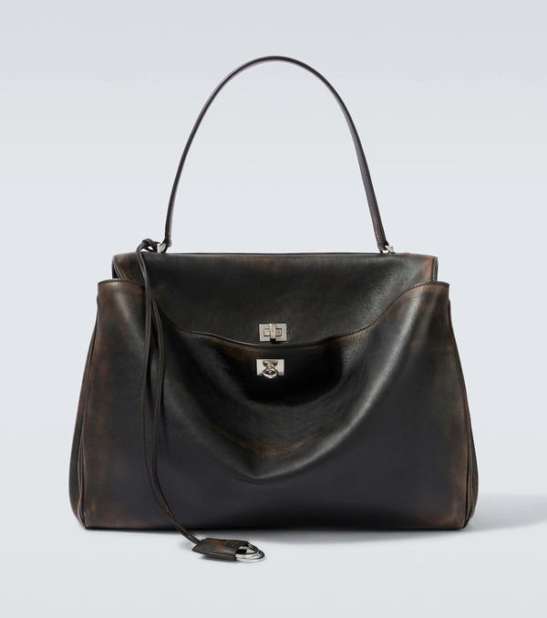  Balenciaga Balenciaga Rodeo Large Distressed Leather Tote Bag 