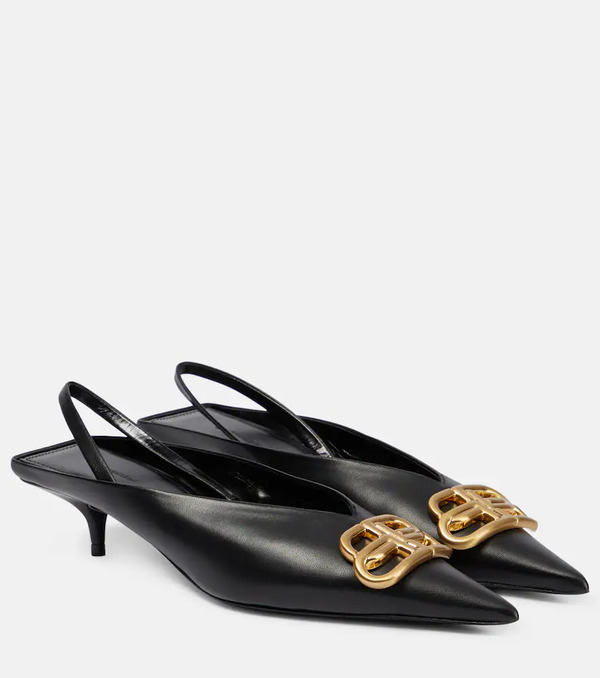 Balenciaga Balenciaga Square Knife Bb Slingback Mules 