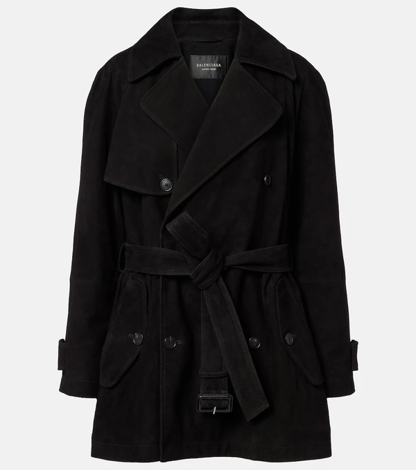  Balenciaga Balenciaga Suede Trench Coat 