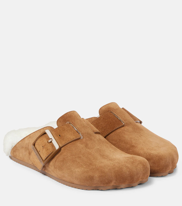  Balenciaga Balenciaga Sunday Shearling-lined Suede Mules 