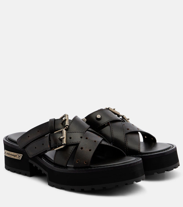  Balenciaga Balenciaga Venom Leather Platform Mules 