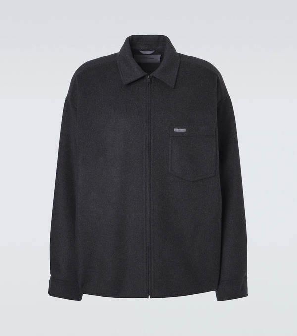  Balenciaga Balenciaga Wool-blend Zip-up Overshirt 