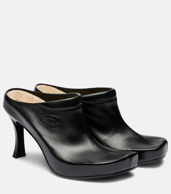  Balenciaga Balenciaga X Scholl 80 Leather Mules 
