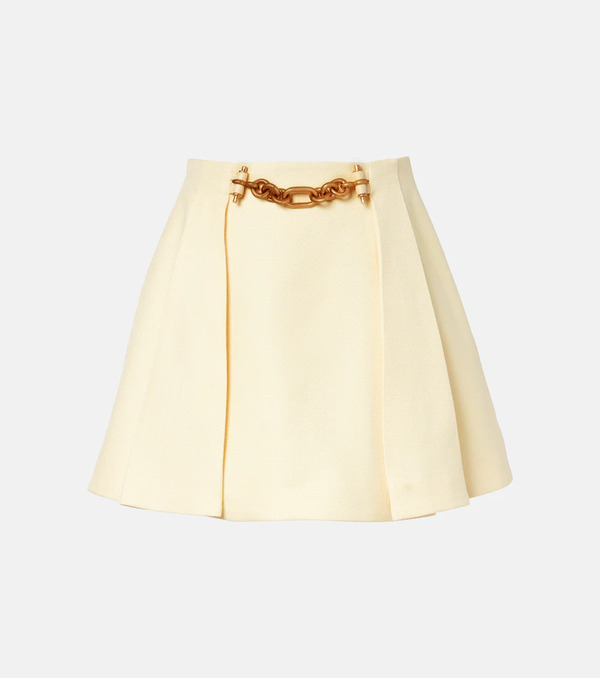  Balmain Balmain Chain-detail Pleated Miniskirt 