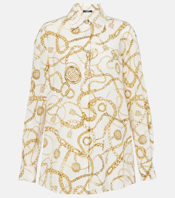  Balmain Balmain Chaines Silk Shirt 