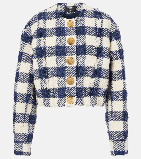  Balmain Balmain Checked Tweed Jacket 