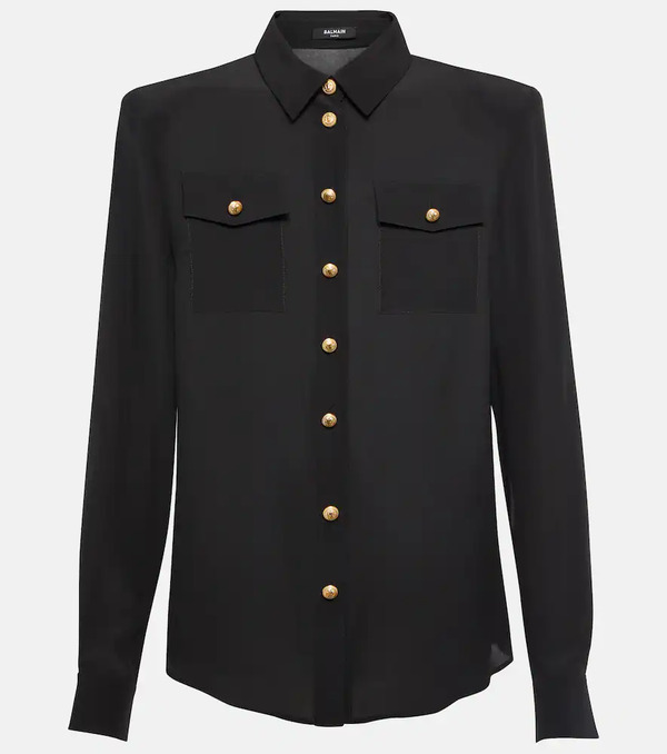  Balmain Balmain Crepe De Chine Shirt 