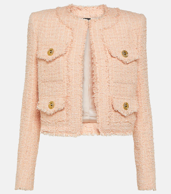  Balmain Balmain Cropped Tweed Jacket 