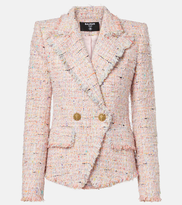  Balmain Balmain Double-breasted Tweed Jacket 