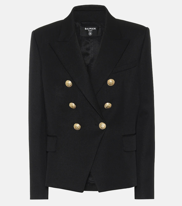  Balmain Balmain Double-breasted Wool Blazer 