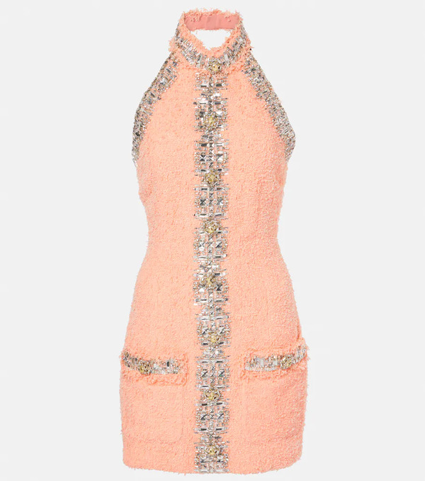  Balmain Balmain Embellished Halterneck Minidress 