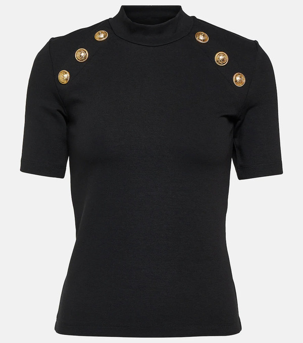  Balmain Balmain Embellished Jersey T-shirt 