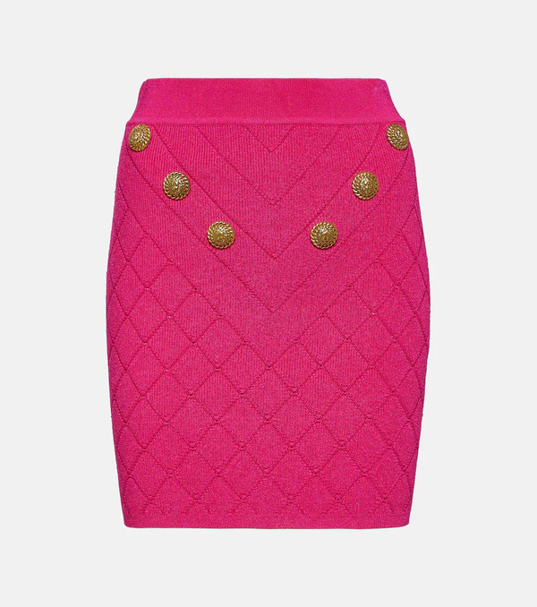  Balmain Balmain Embellished Knit Miniskirt 