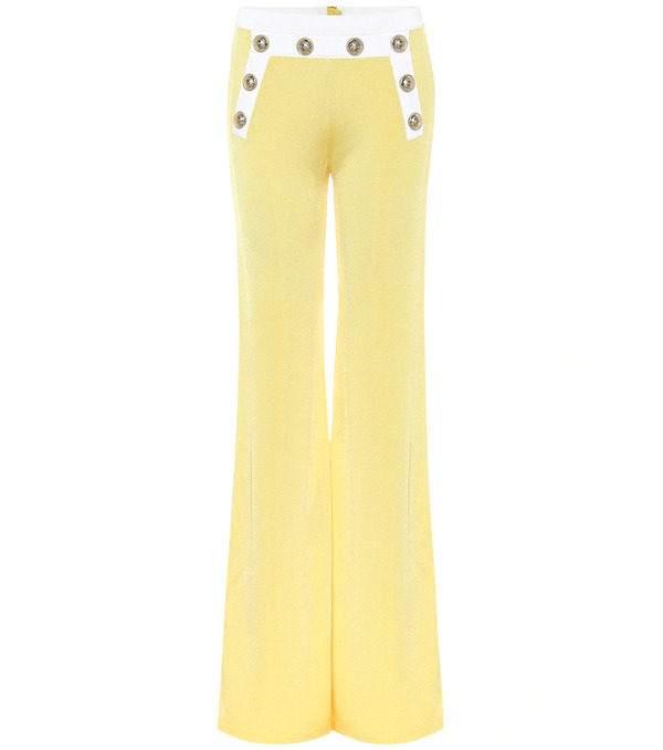  Balmain Balmain High-rise Knit Flared Pants 