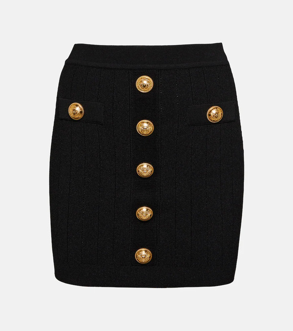  Balmain Balmain High-rise Knit Miniskirt 