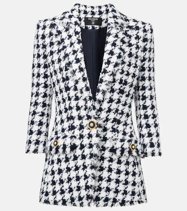  Balmain Balmain Houndstooth Tweed Blazer 