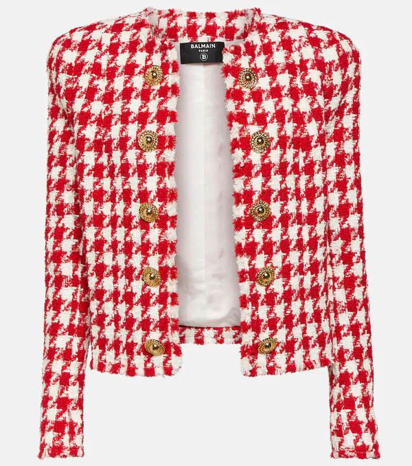  Balmain Balmain Houndstooth Tweed Jacket 