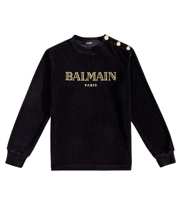  Balmain Kids Balmain Kids Logo Cotton-blend Sweatshirt 