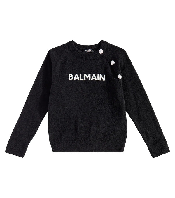  Balmain Kids Balmain Kids Logo Wool-blend Sweater 