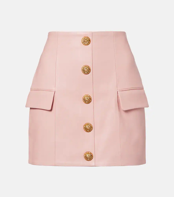  Balmain Balmain Leather Miniskirt 