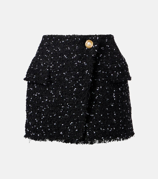  Balmain Balmain Polka-dot Tweed Miniskirt 