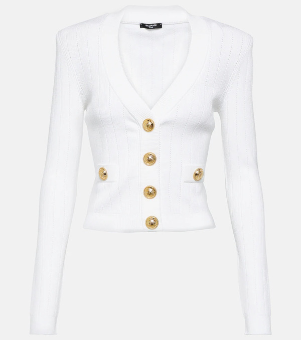  Balmain Balmain Ribbed-knit Cardigan 