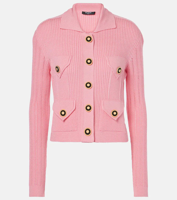  Balmain Balmain Ribbed-knit Cardigan 
