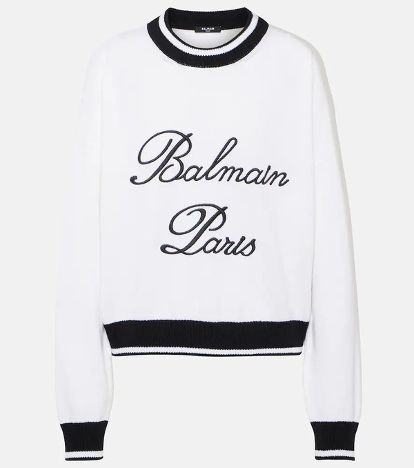  Balmain Balmain Balmain Signature Embroidered Sweater 