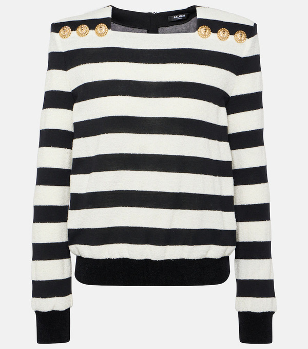 Balmain Balmain Striped Jersey Top 