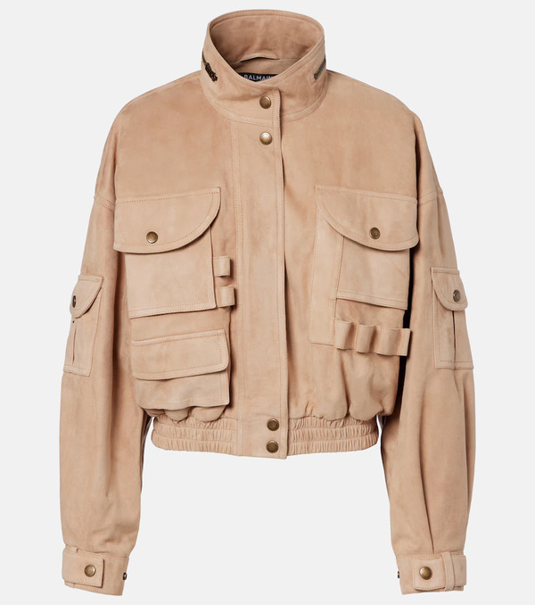  Balmain Balmain Suede Bomber Jacket 