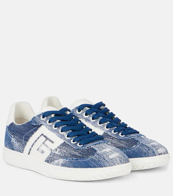  Balmain Balmain Swan Denim Sneakers 