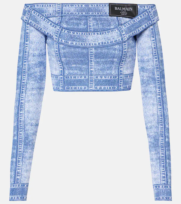  Balmain Balmain Trompe L'oeil Crop Top 